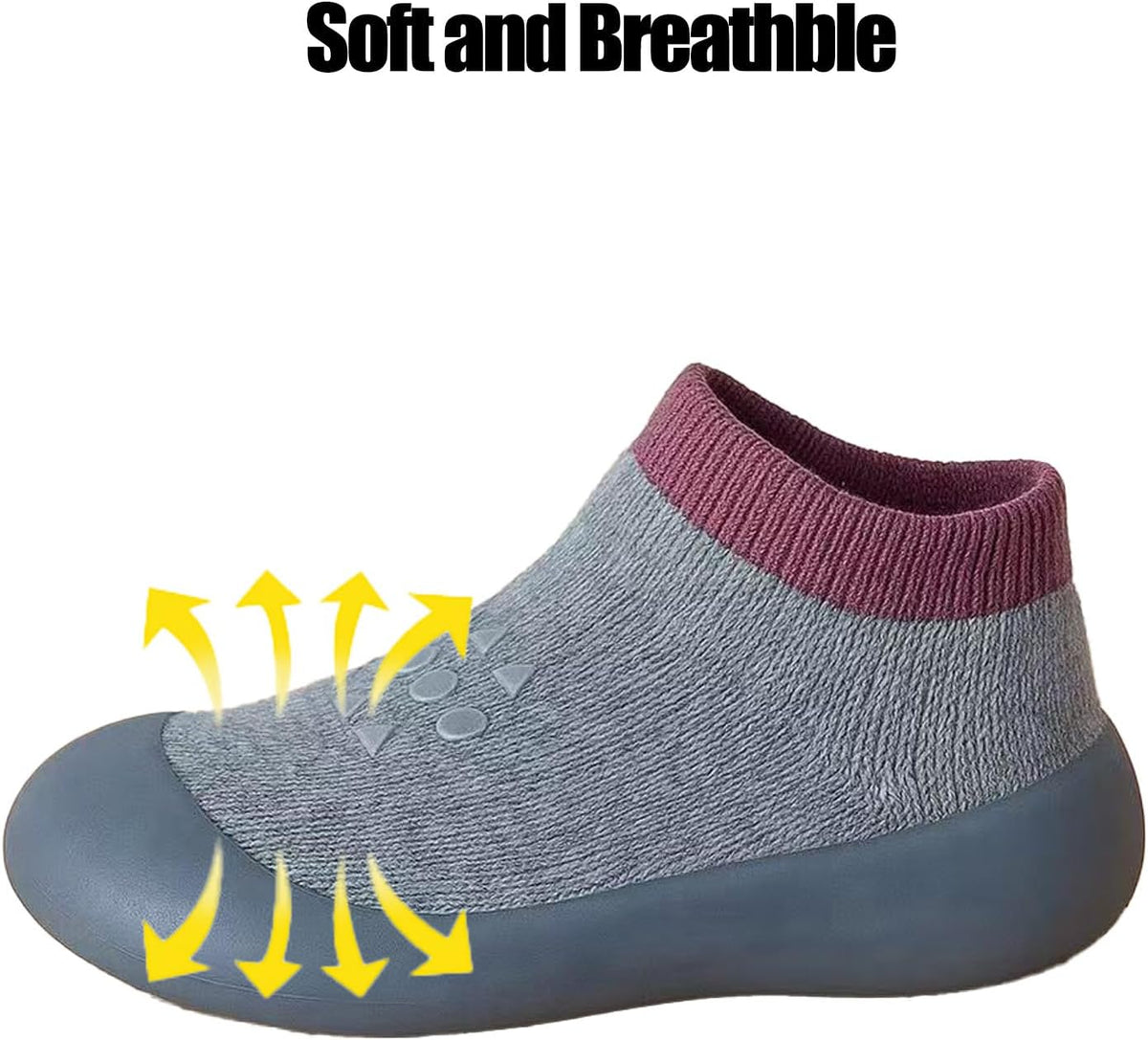 Baby Sock Shoes Toddler Walking Shoes, Non-Slip Soft Sole Sneakers Breathable Slippers for Infant Boys Girls